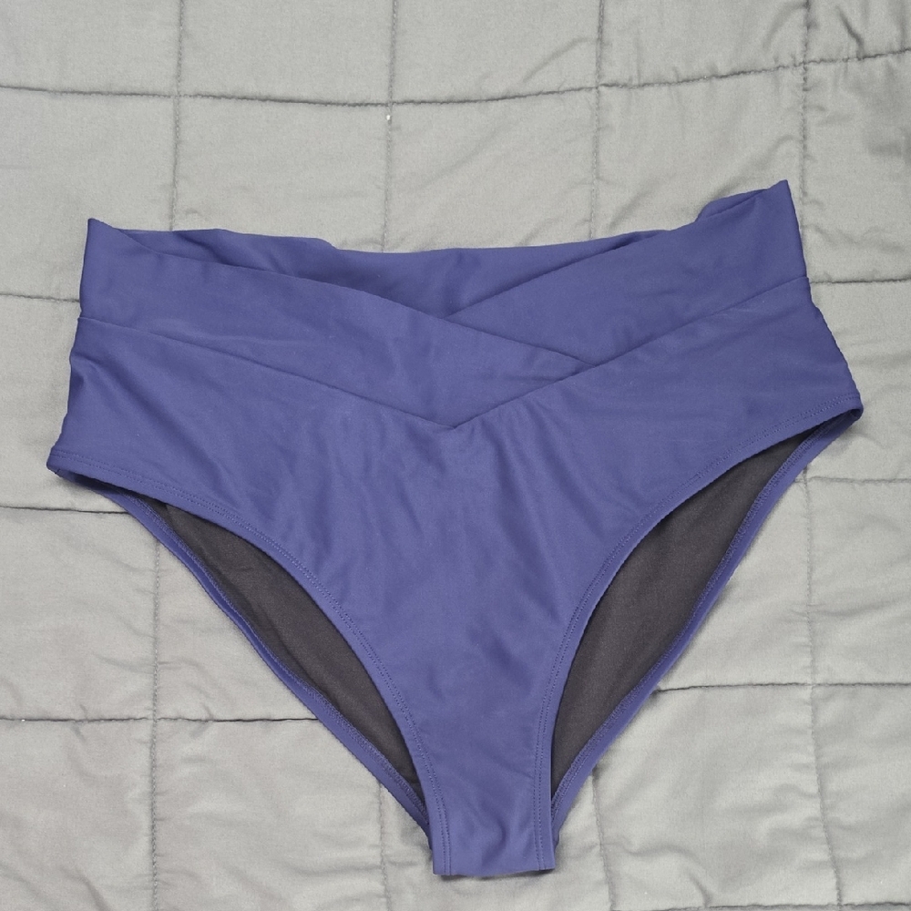 Cupshe High-Waisted Bikini Bottom - Purple